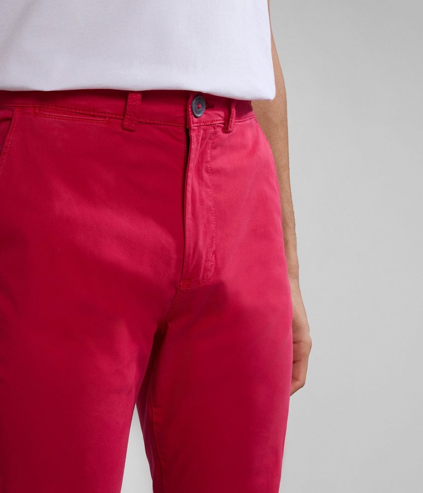 Napapijri Puyo Summer Chino Trousers Chino Broek Heren Rood | 0146582-GE