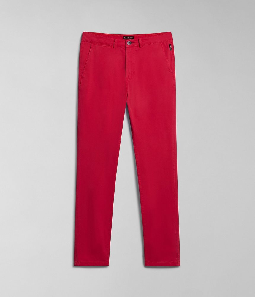 Napapijri Puyo Summer Chino Trousers Chino Broek Heren Rood | 0146582-GE