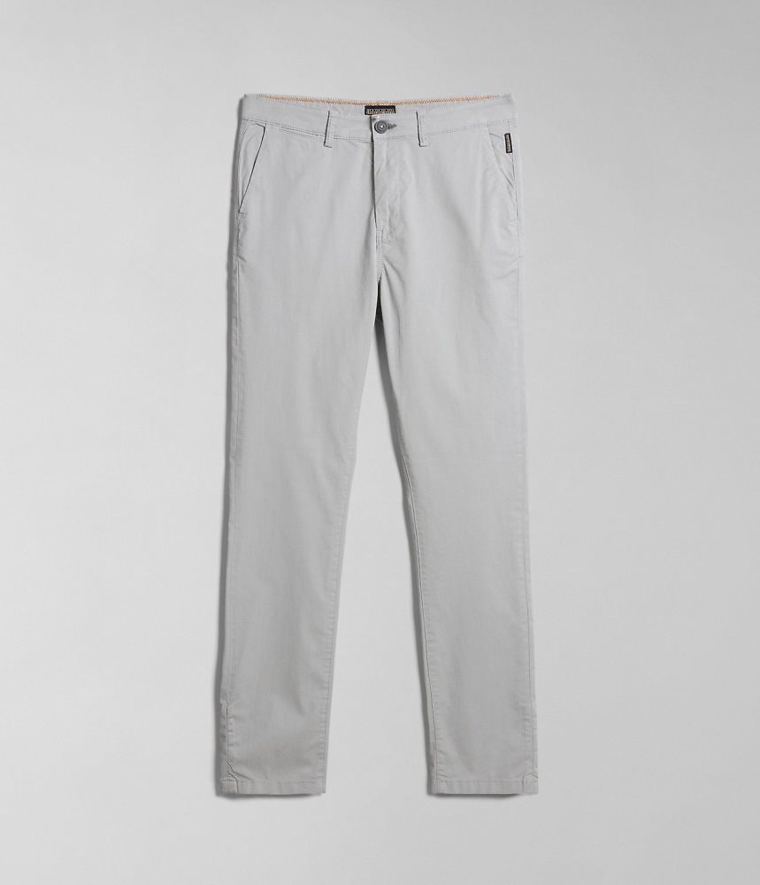 Napapijri Puyo Summer Chino Trousers Chino Broek Heren Lichtgrijs | 6034281-IQ