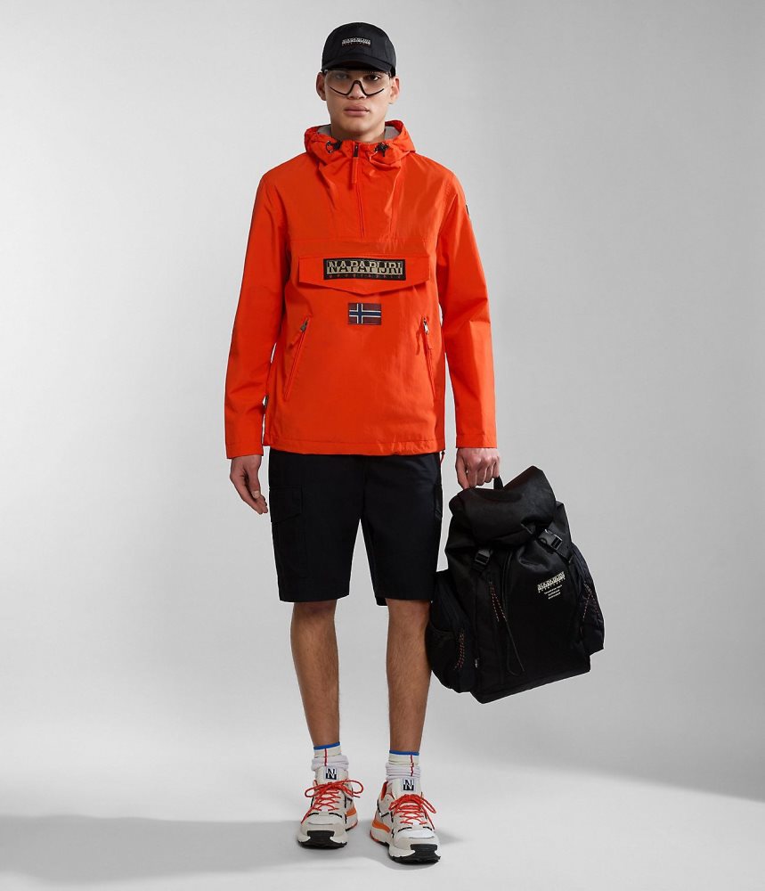 Napapijri Rainforest Pocket Summer Anorak Jacket Windjak Heren Oranje | 3601975-ZU