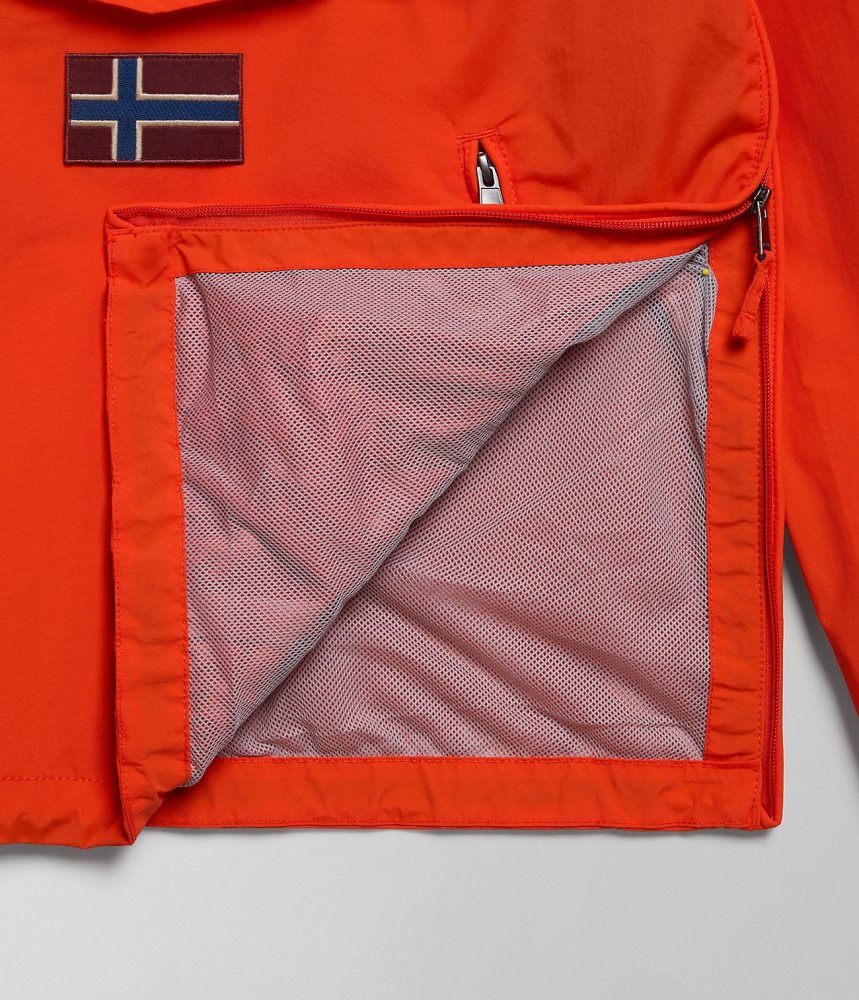 Napapijri Rainforest Pocket Summer Anorak Jacket Windjak Heren Oranje | 3601975-ZU