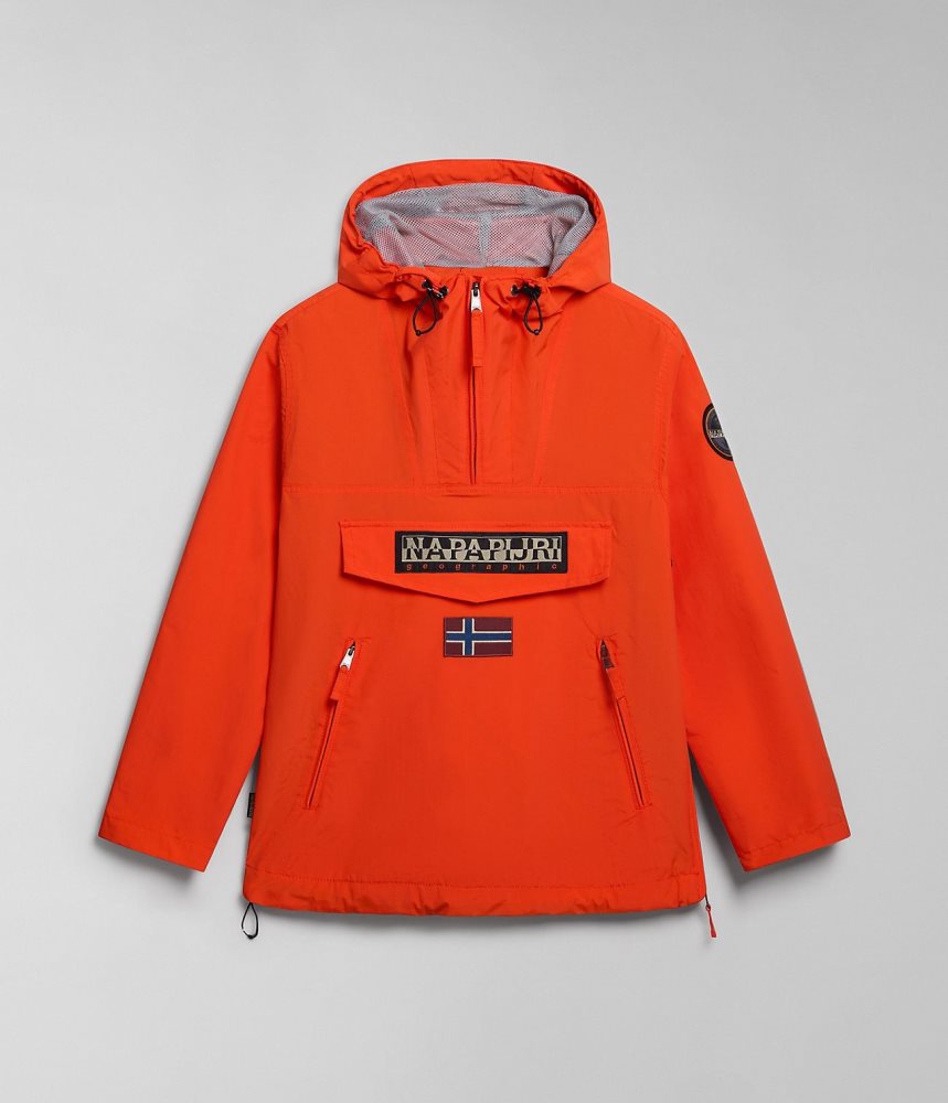 Napapijri Rainforest Pocket Summer Anorak Jacket Windjak Heren Oranje | 3601975-ZU