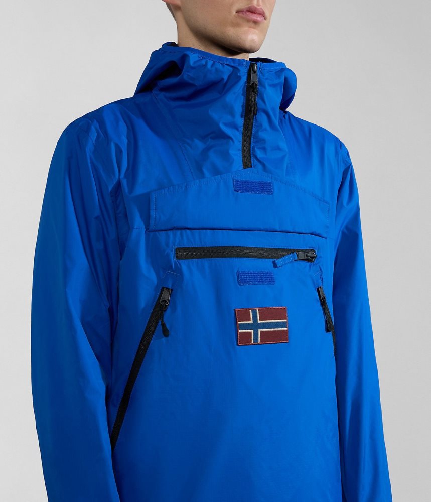 Napapijri Rainforest Ripstop Anorak Jacket - Unisex Windjak Heren Blauw | 1375984-BH