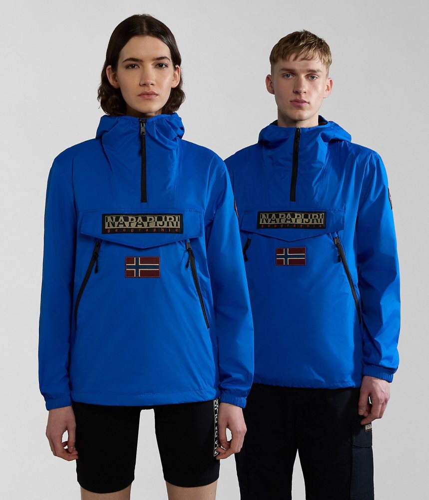 Napapijri Rainforest Ripstop Anorak Jacket - Unisex Windjak Heren Blauw | 1375984-BH