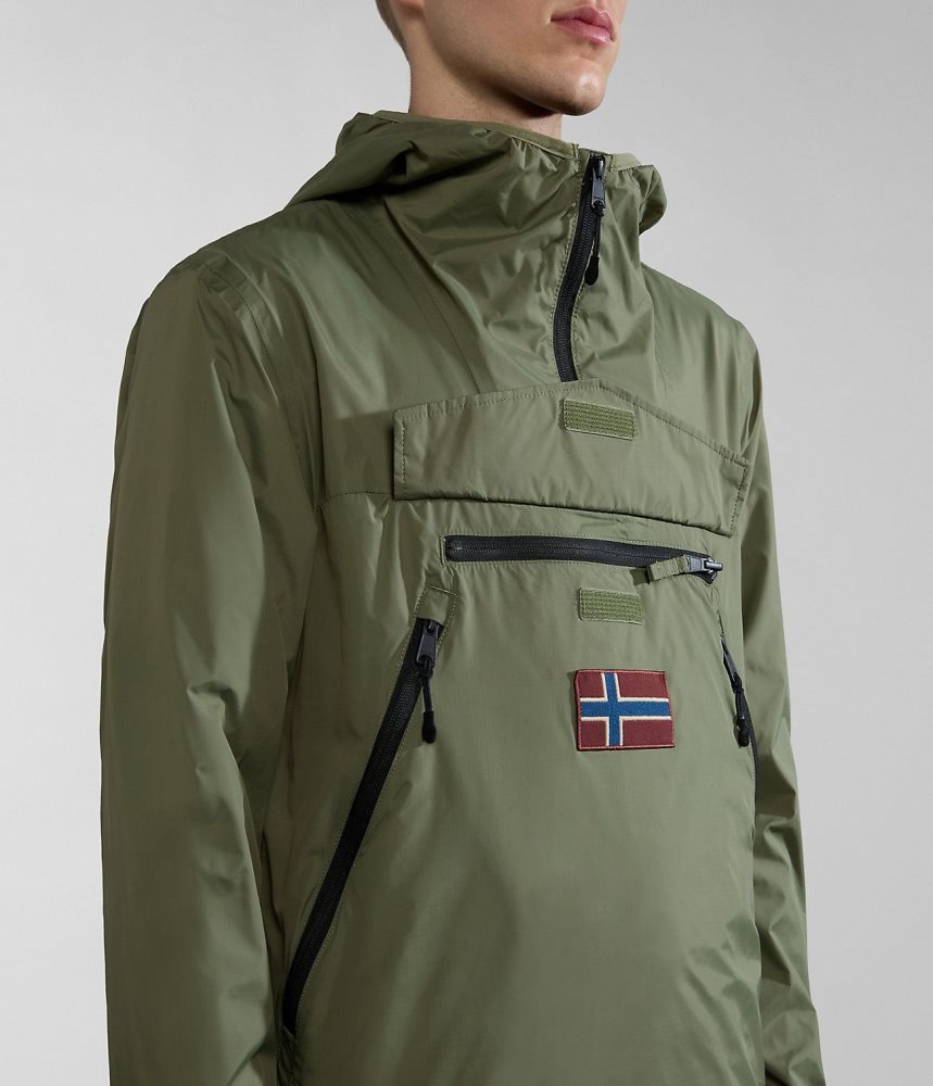 Napapijri Rainforest Ripstop Anorak Jacket - Unisex Regenjassen Dames Groen | 6932157-OS