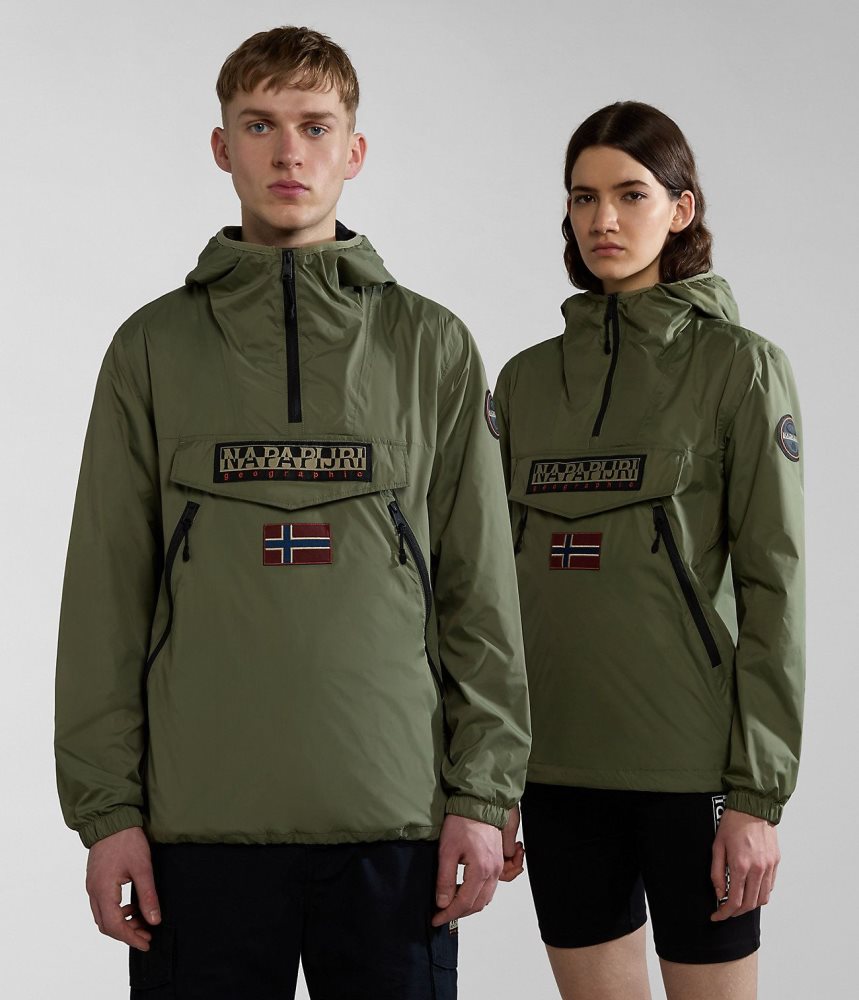 Napapijri Rainforest Ripstop Anorak Jacket - Unisex Regenjassen Dames Groen | 6932157-OS