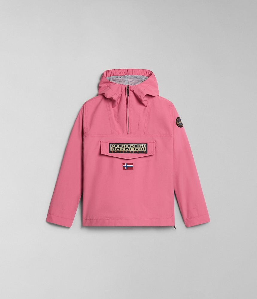 Napapijri Rainforest Summer Anorak Jacket (4-16 YEARS) Windjak Kinderen Roze | 3891406-PZ