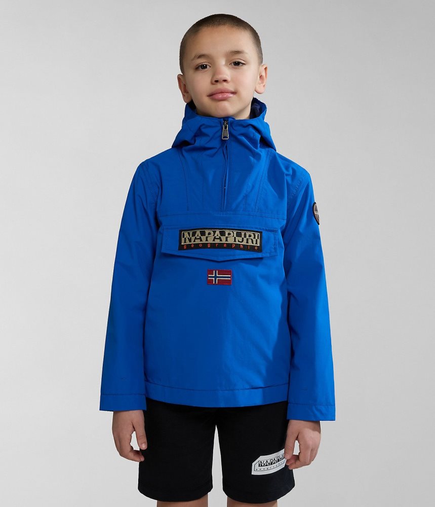 Napapijri Rainforest Summer Anorak Jacket (4-16 YEARS) Windjak Kinderen Blauw | 0721538-XJ