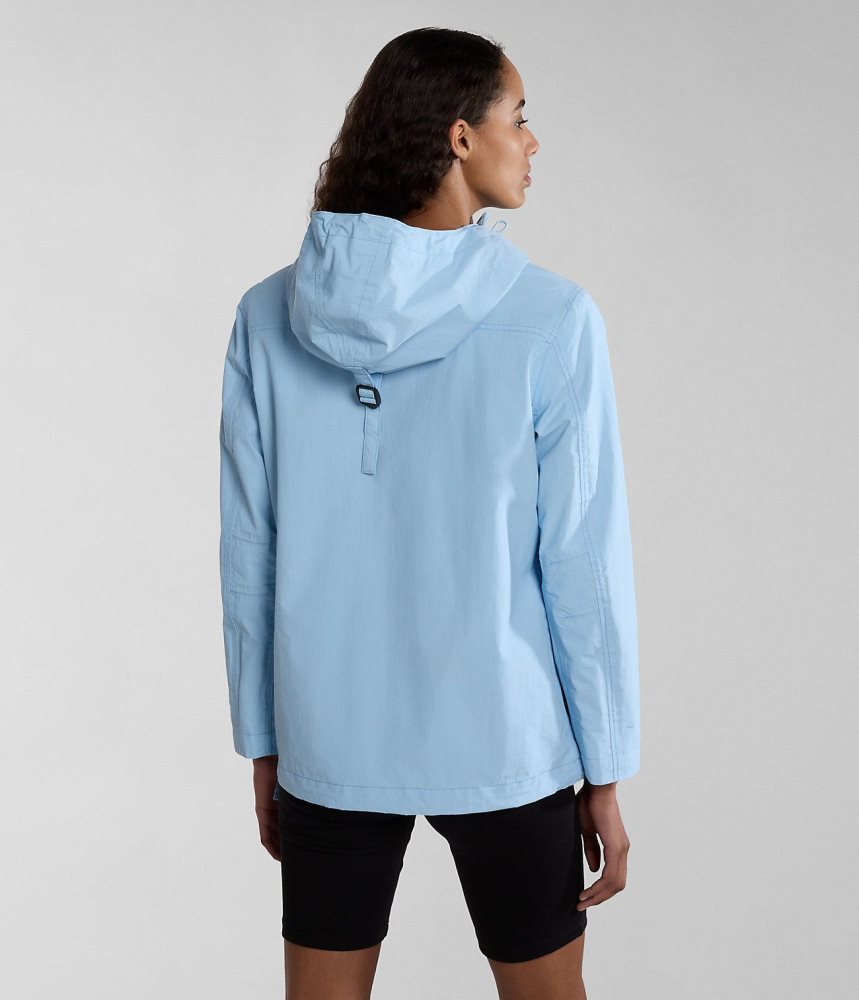 Napapijri Rainforest Summer Anorak Jacket Regenjassen Dames Lichtblauw | 0153496-FH