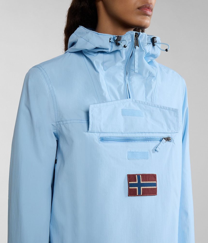 Napapijri Rainforest Summer Anorak Jacket Regenjassen Dames Lichtblauw | 0153496-FH