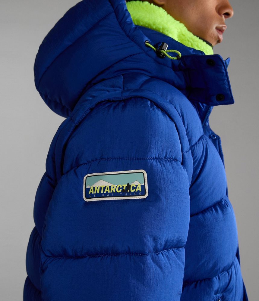 Napapijri Rick Puffer Jacket Puffer Jas Dames Blauw | 8962403-IO