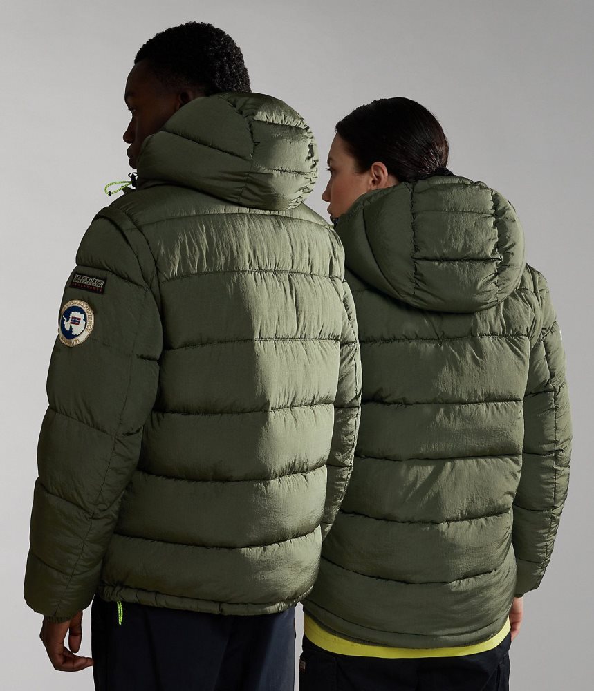 Napapijri Rick Puffer Jacket Puffer Jas Heren Khaki Groen | 9531862-LY