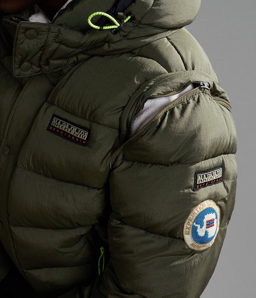 Napapijri Rick Puffer Jacket Puffer Jas Heren Khaki Groen | 9531862-LY