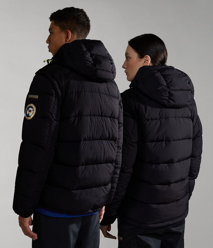 Napapijri Rick Puffer Jacket Puffer Jas Heren Zwart | 4953682-WU