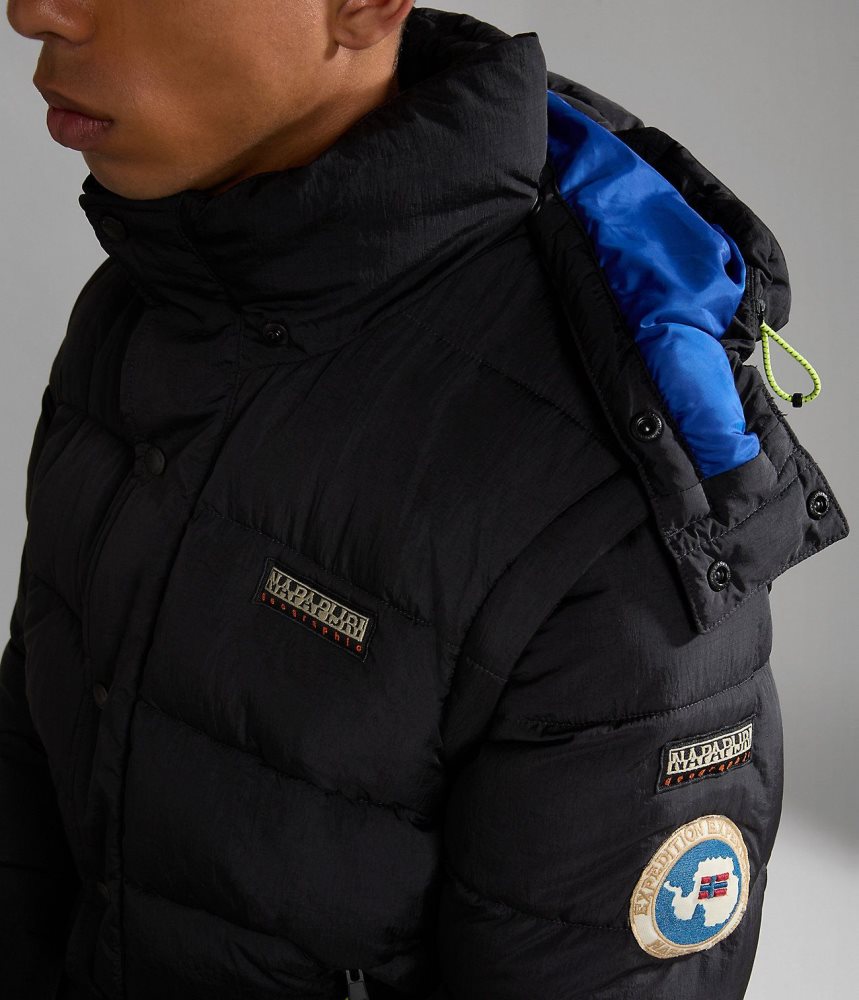 Napapijri Rick Puffer Jacket Puffer Jas Heren Zwart | 4953682-WU