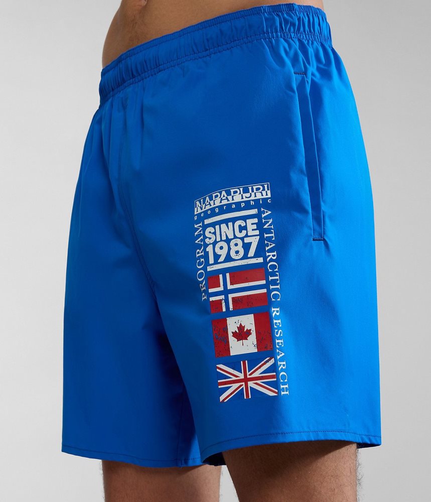 Napapijri Sahtu Swimming Trunks Zwembroek Heren Blauw | 0976435-XQ