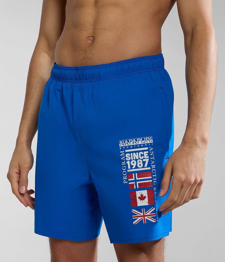 Napapijri Sahtu Swimming Trunks Zwembroek Heren Blauw | 0976435-XQ