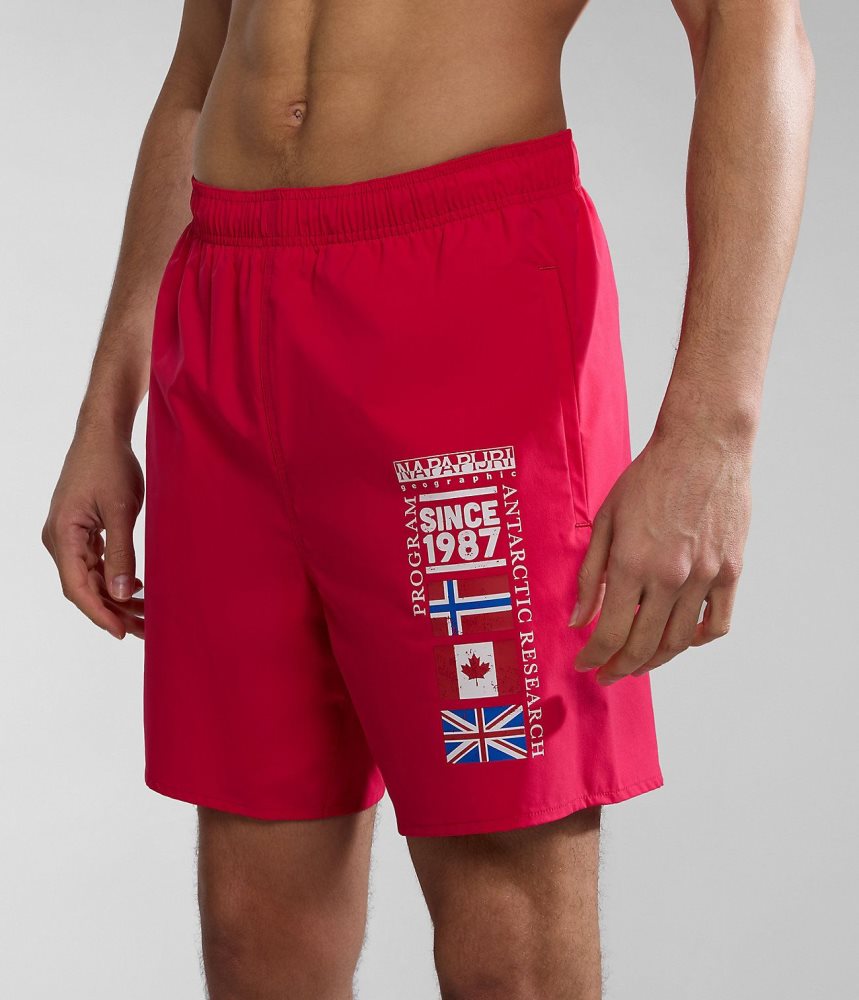 Napapijri Sahtu Swimming Trunks Zwembroek Heren Rood | 7548216-JZ