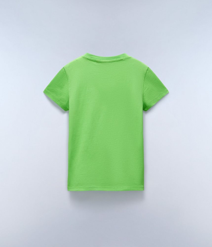 Napapijri Salis Short Sleeve T-Shirt (4-16 YEARS) T-shirts Kinderen Groen | 3716240-MS