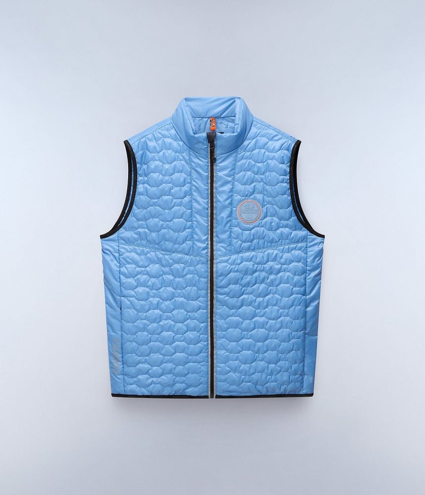 Napapijri Sarine Vest Gilet Heren Blauw Grijs | 8579603-OS