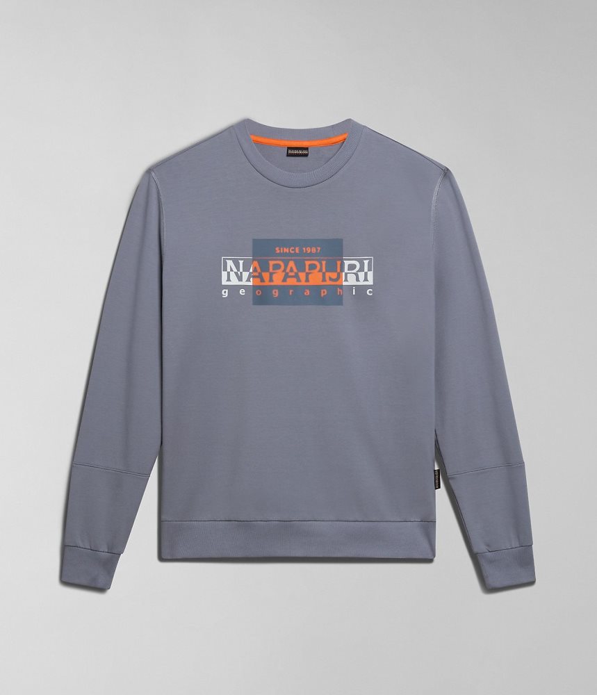 Napapijri Smallwood Sweatshirt Sweatshirts Heren Grijs | 1974820-TA