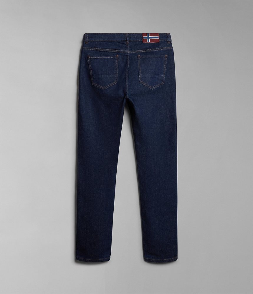 Napapijri Solveig Denim Chino Broek Heren Donkerblauw | 8754361-CY