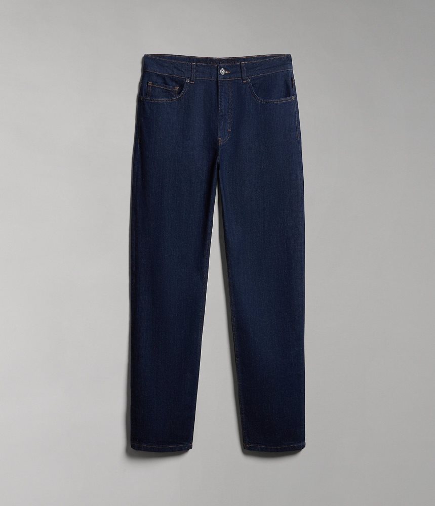 Napapijri Solveig Denim Chino Broek Heren Donkerblauw | 1309562-OE