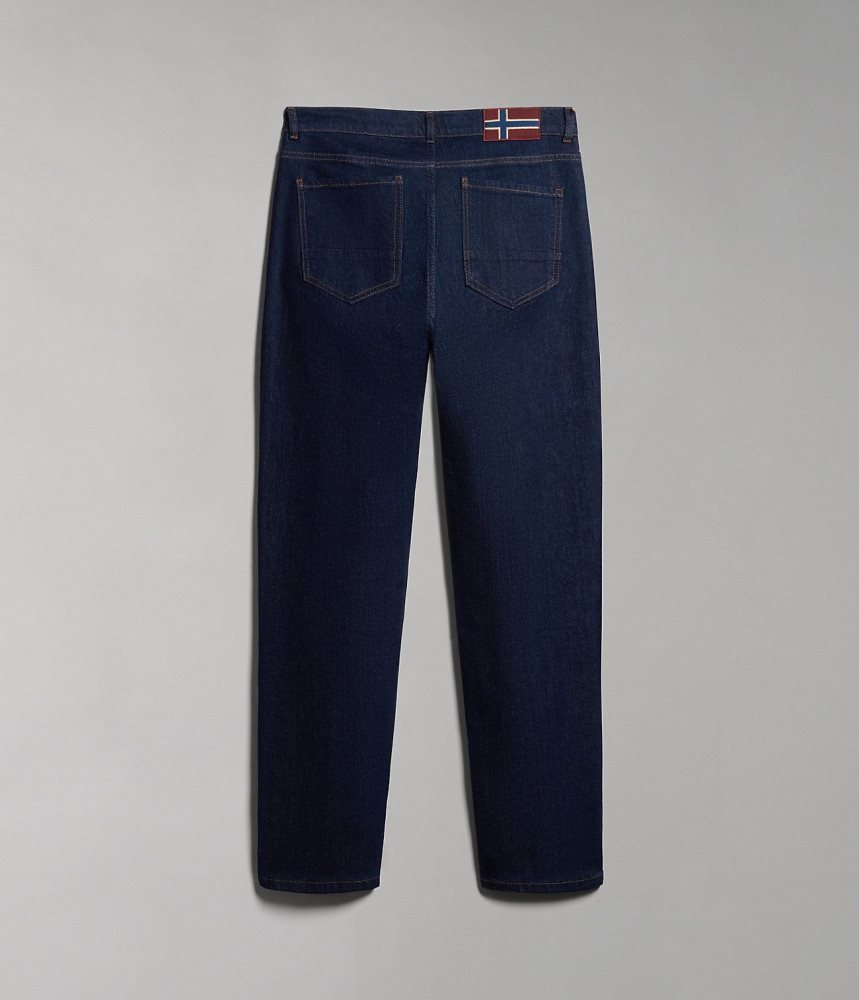 Napapijri Solveig Denim Chino Broek Heren Donkerblauw | 1309562-OE