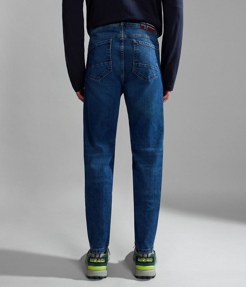 Napapijri Solveig Denim Chino Broek Heren Blauw | 5236970-UX