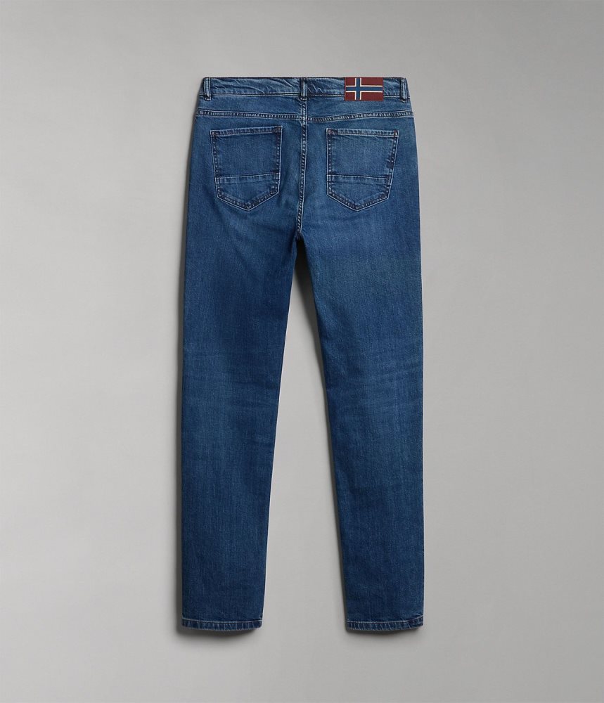 Napapijri Solveig Denim Chino Broek Heren Blauw | 5236970-UX