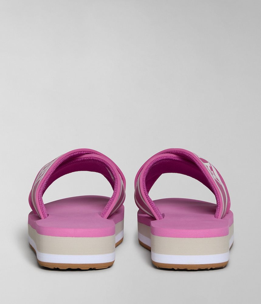 Napapijri Stick Sliders Badslippers Dames Roze | 4569823-HP