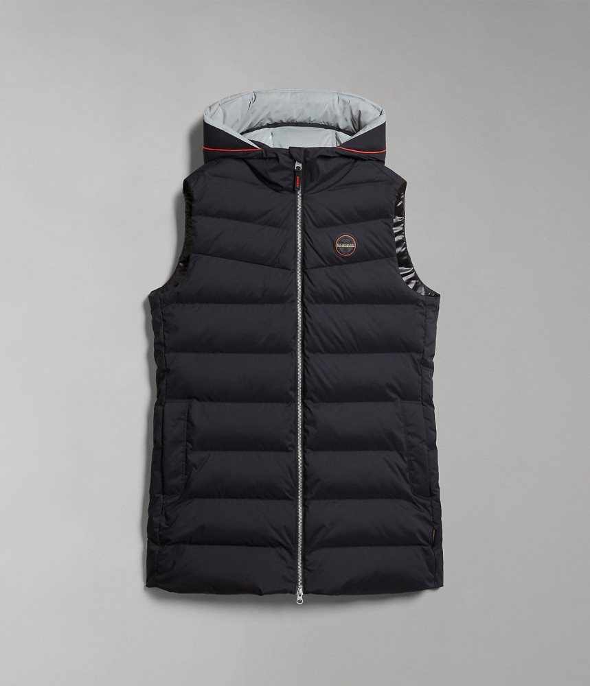 Napapijri Thermo Puffer Vest Gilet Dames Zwart | 8401673-RD