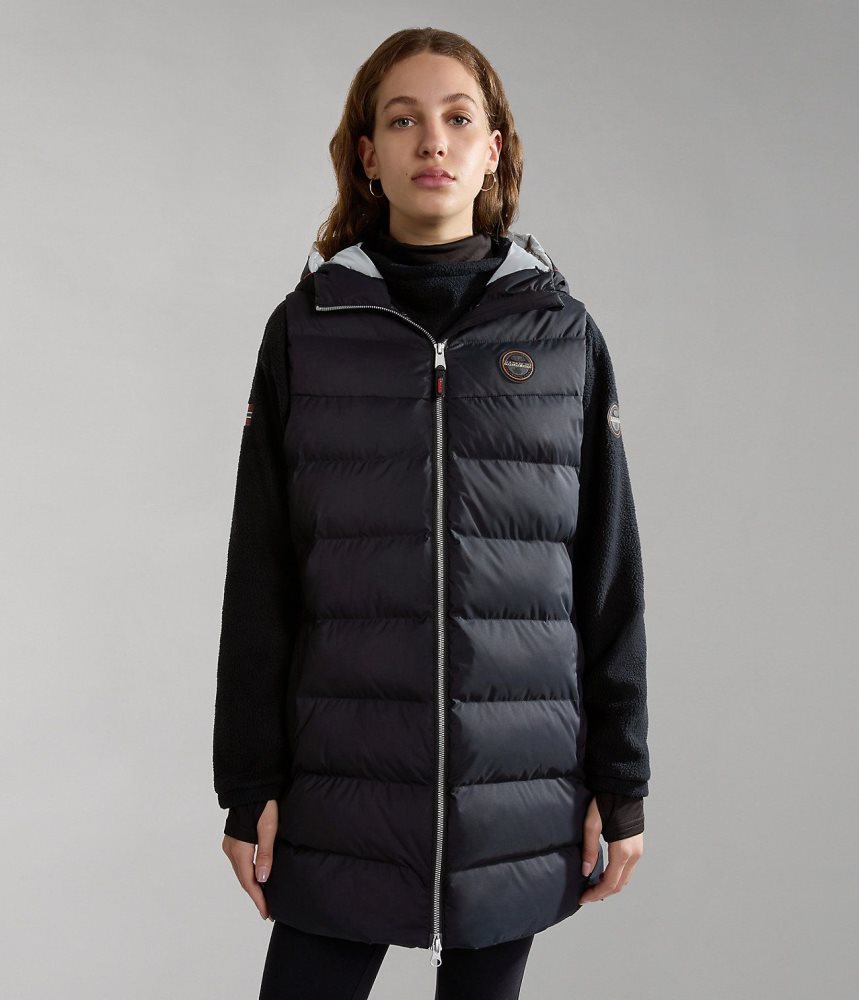 Napapijri Thermo Puffer Vest Gilet Dames Zwart | 8401673-RD