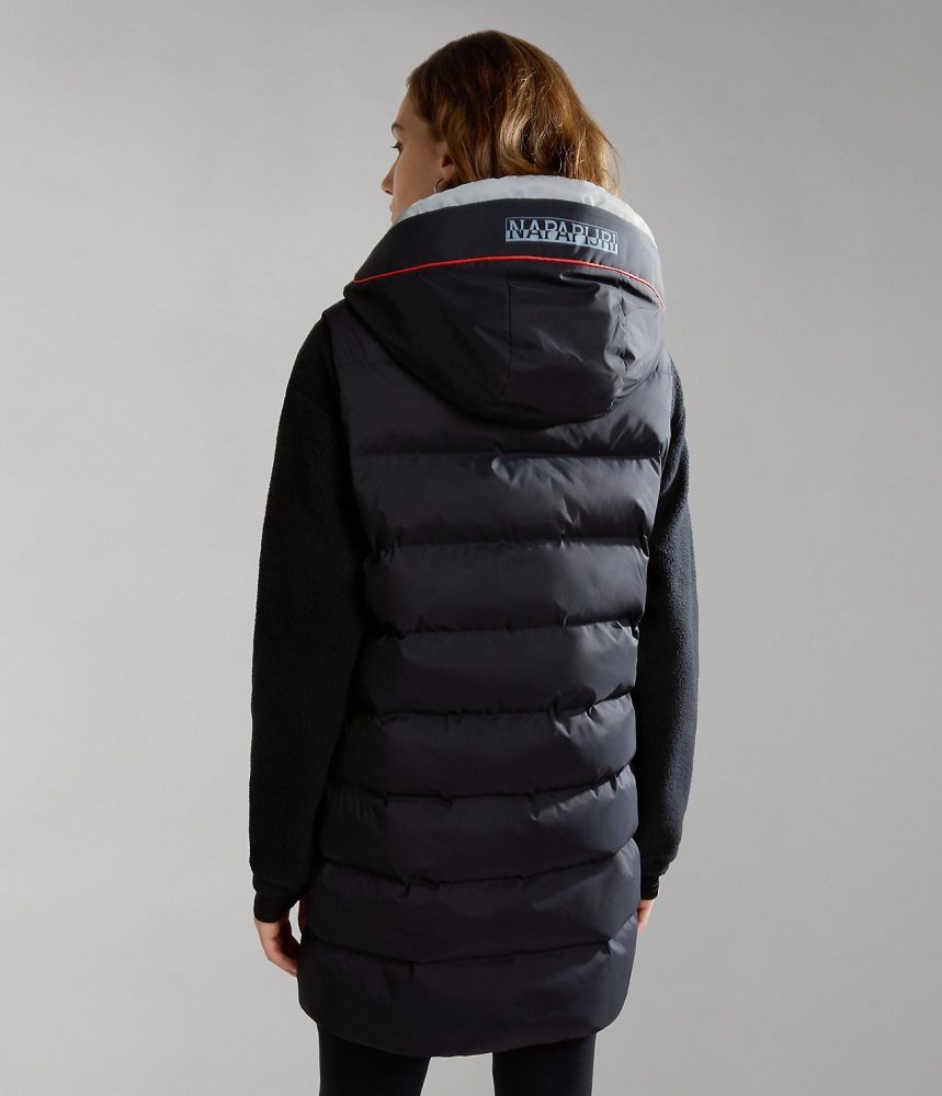 Napapijri Thermo Puffer Vest Puffer Jas Dames Zwart | 7452310-RH