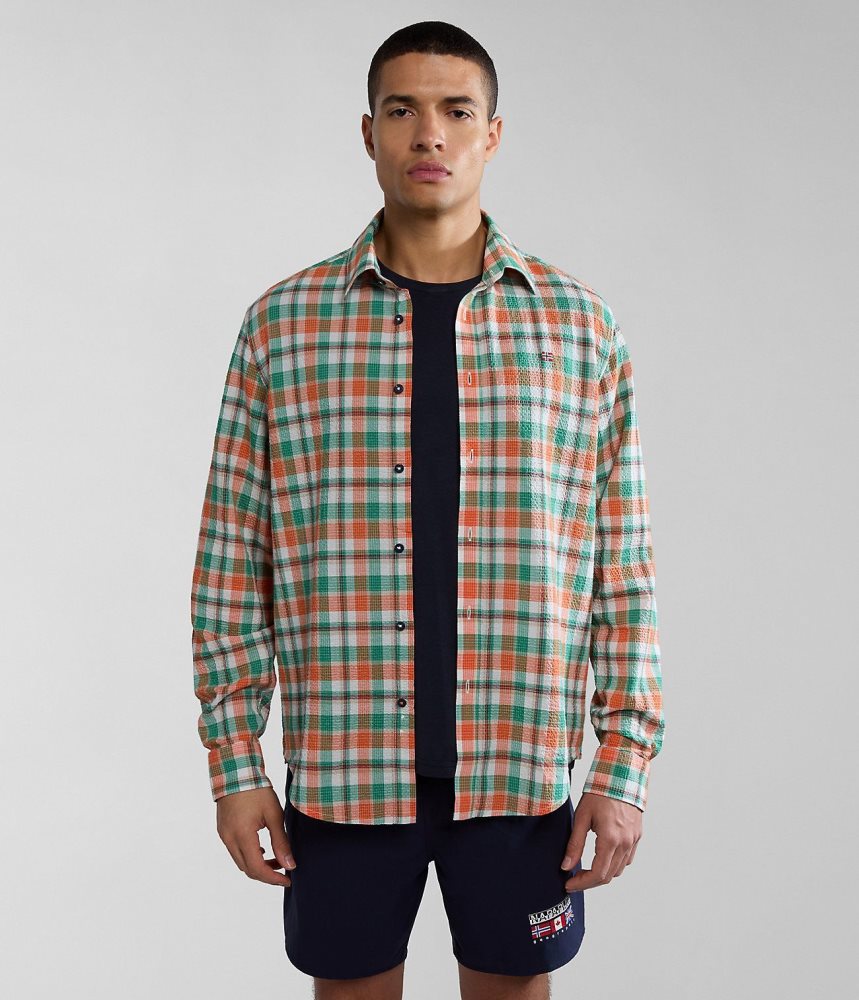 Napapijri Tulita Long Sleeve Shirt Overhemd Heren Multicolour | 7230146-TU