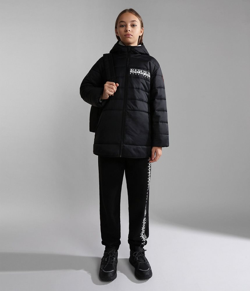 Napapijri Verna Puffer Jacket (4-16 YEARS) Puffer Jas Kinderen Zwart | 3829047-QA